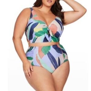 Artesands Women's Cezanne Underwire Beach Bikini Top Plus Size 20 Multicolor NWT